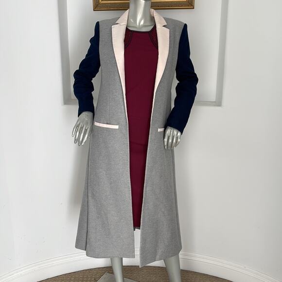 BLDWN Women’s Top Coat Gray Color Block - Picture 14 of 14
